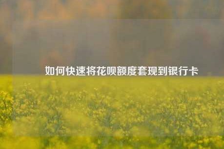 花呗怎样提取现金