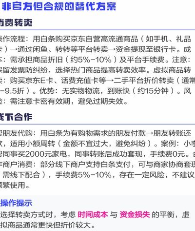 京东白条提现方式 现在还有吗