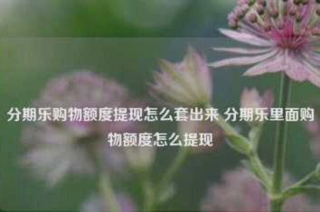 得物分期可以提现吗